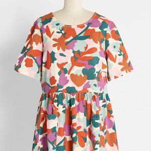 Springtime Impressions Babydoll Medium Dress Modcloth